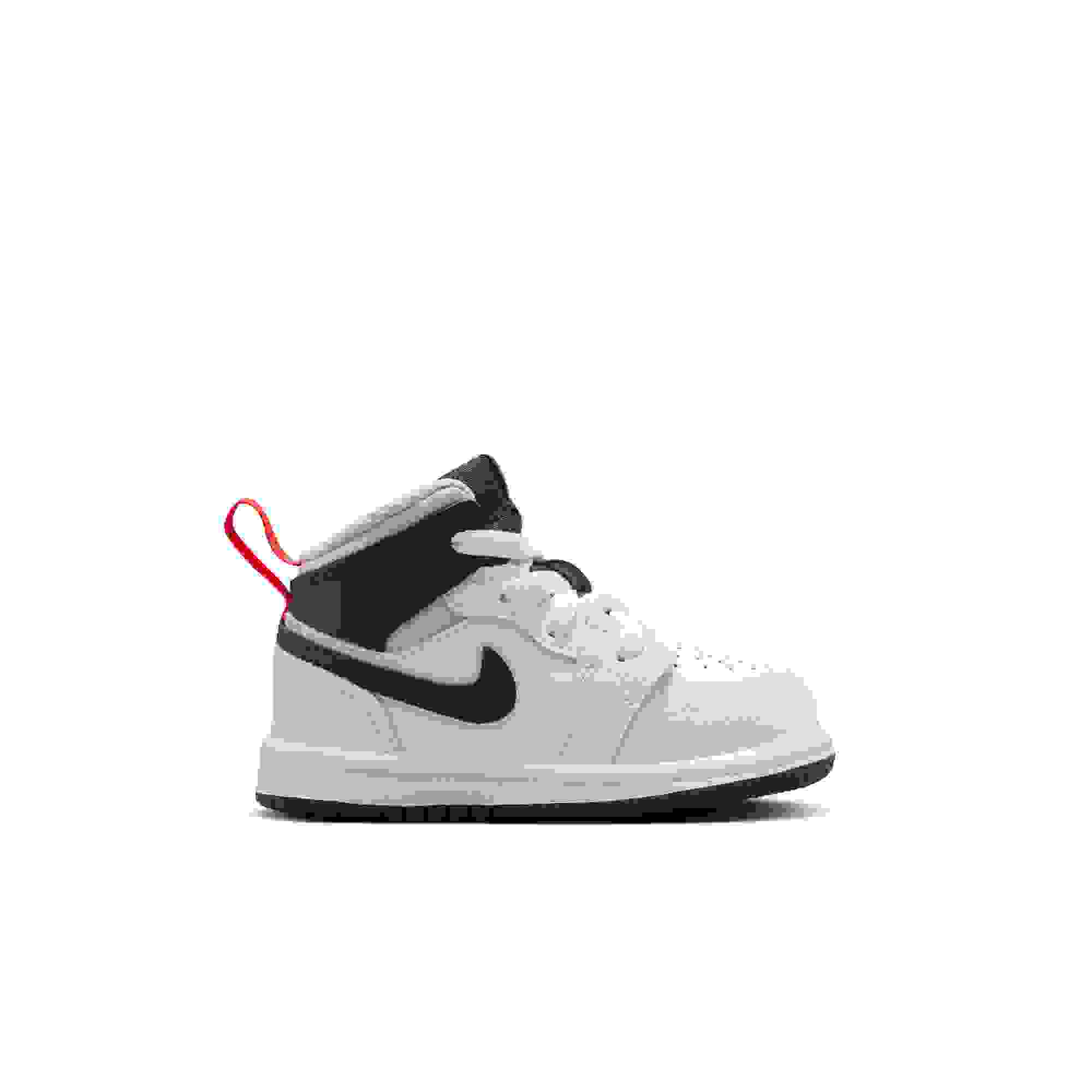 Jordan 1 Mid Toddler Boys' "Summit White/Black/Infrared 23" Shoe